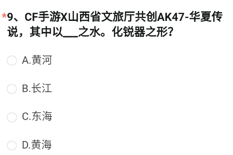 《穿越火线枪战王者》cf手游X山西省文旅厅共创AK47-华夏传说，其中以___之水。化锐器之形?