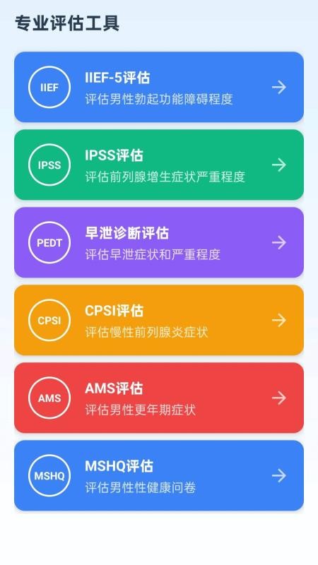 男性男科症状识别快速诊断系统截图(2)
