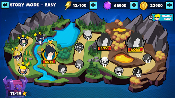 火柴人忍者忍者格斗免广告截图(5)