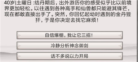 《混搭修仙》金丹狴犴事件选择推荐