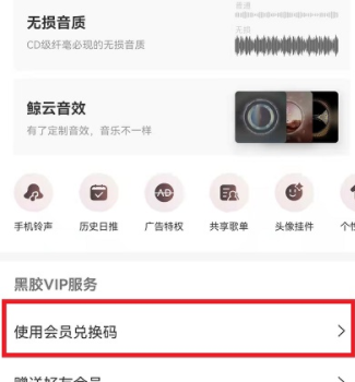 网易云音乐兑换码使用方法