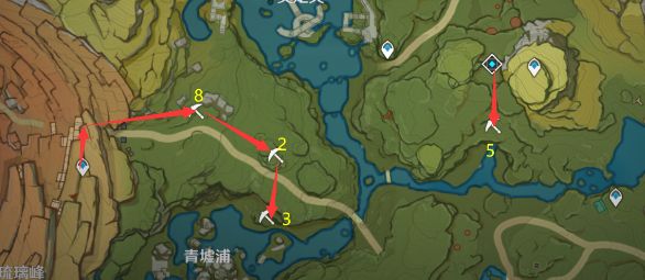 《原神》白铁矿快速收集路线图分享