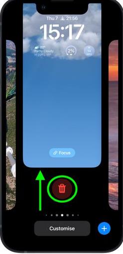 ios16删除自定义锁屏方法